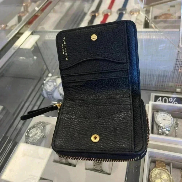 Tory Burch 146463 Thea Bifold Leather Wallet in Black ** GIFT PACKING** - Picture 7 of 13